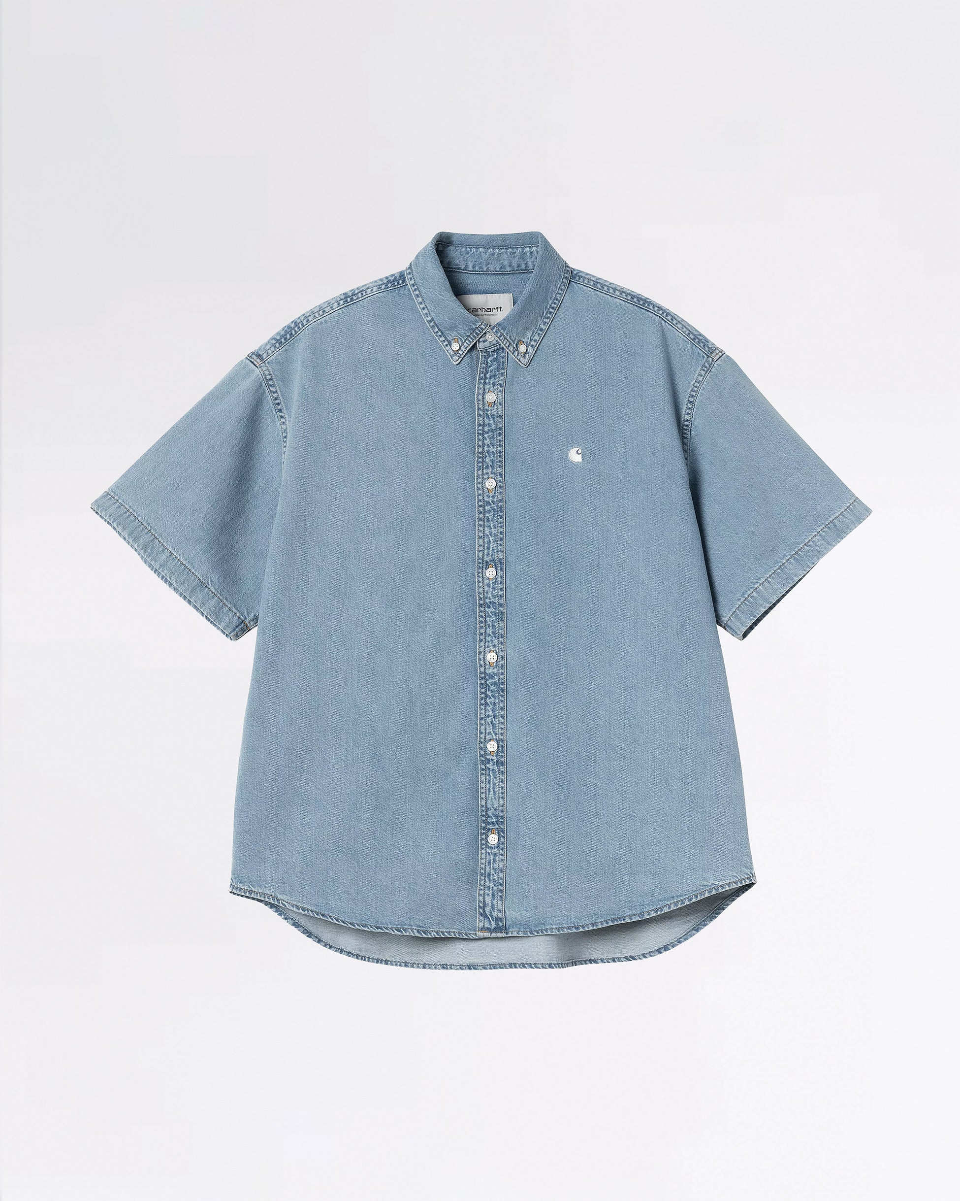 S/S LUCAS SHIRT BLUE BLEACHED